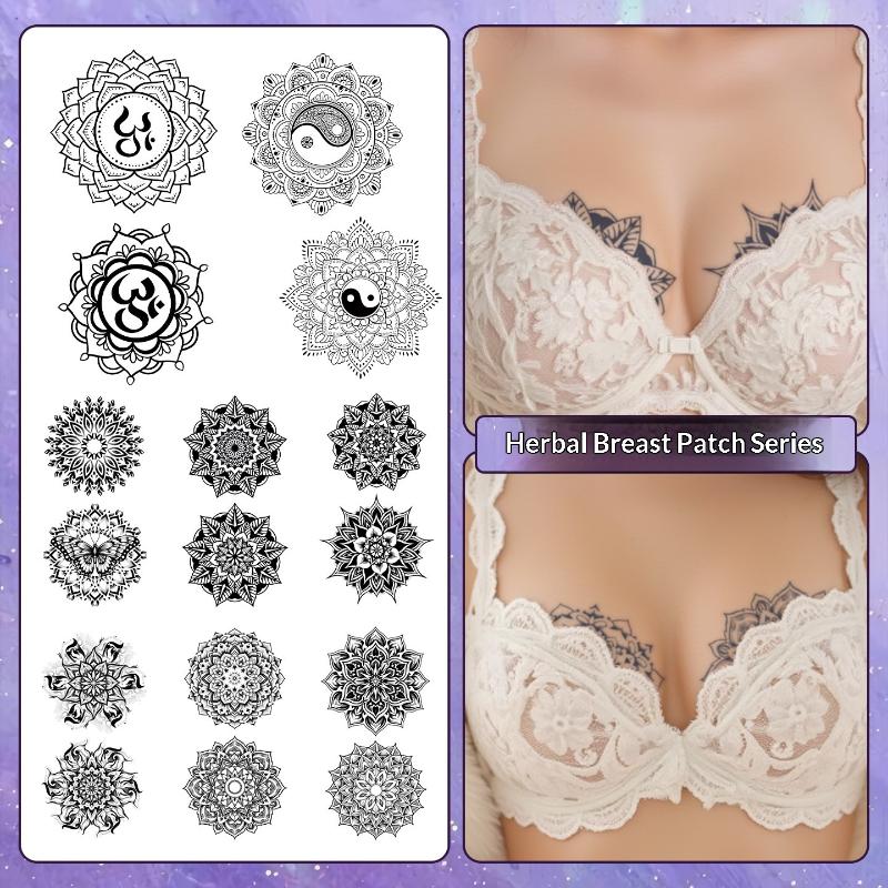 Nipple Cover Pasties - 2/3/6/8 Sheets Datura Pattern Breast Temporary