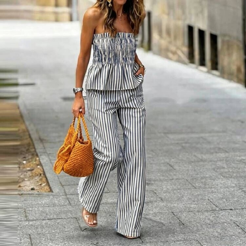 Spring Summer Striped Print Ho - đánh giá và giá Strapless Bra Backless