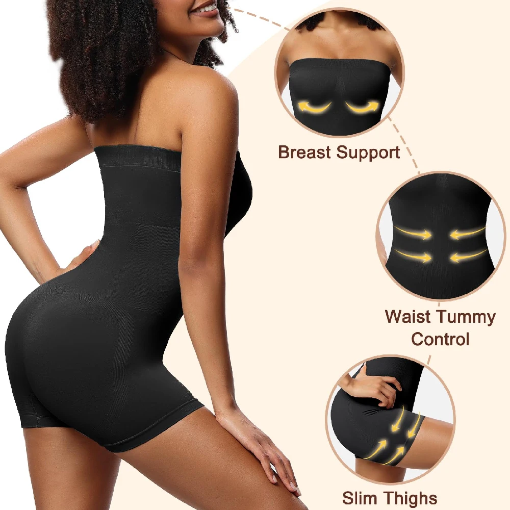 1PCS Seamless Mid Thigh Jumpsu - đánh giá và giá Shapewear Bodysuit Firm